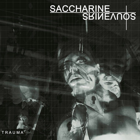 Saccharine Souvenirs – Trauma - Mint- LP Record 2016 FDH P. Trash Vinyl & Insert - Synth-pop
