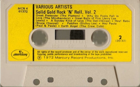 Various – Solid Gold Rock 'N' Roll Vol. 2 - New Sealed Cassette 1972 Mercury Tape - Rock & Roll / Doo Wop / Pop Rock