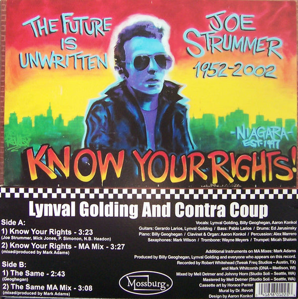 Lynval Golding and Contra Coup - Know Your Rights! - New 12" Single Record 2016 Mossburg Vinyl - Reggae / Ska - Shuga Records