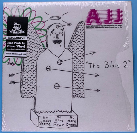 AJJ – The Bible 2 - Mint- LP Record USA Hot Pink In Clear Vinyl & Insert - Alternative Rock / Folk / Punk