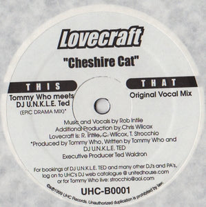 Lovecraft – Cheshire Cat - New 12" Single Record 1999 United House Culture Vinyl - Breakbeat / House