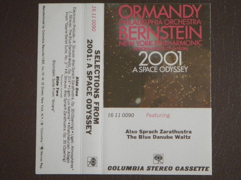 Ormandy, Philadelphia Orchestra - Bernstein, New York Philharmonic Perform Selections From 2001: A Space Odyssey / Music From Blomdahl's Opera Anaria - An Epic Of Space Flight In 2038 A.D. - Used Cassette CBS Tape - Opera / Classical / Modern