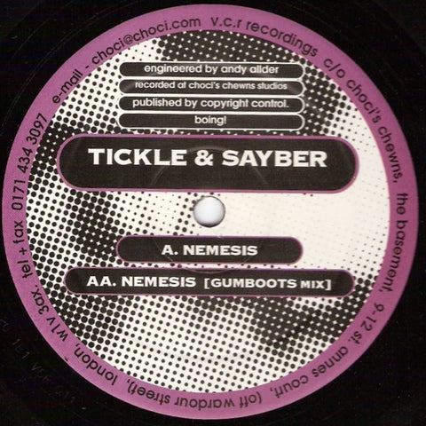 Tickle & Sayber – Nemesis - New 12" Single Record 2000 VCR UK Vinyl - Hard House / Hard Trance