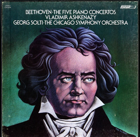 Vladimir Ashkenazy, Georg Solti, The Chicago Symphony Orchestra – Beethoven The Five Piano Concertos - New 4 LP Record Box Set 1973 London Vinyl & Book - Classical