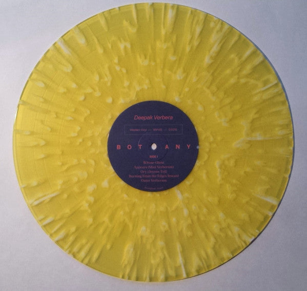 Botany - Deepak Verbera - New Vinyl 2016 Western Vinyl Limited Edition Translucent Yellow w/ White Splatter + Download - Psychedelic / Neo-Psychedelia / Beat Music