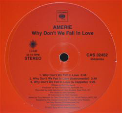 Amerie - Why Don't We Fall in Love - VG+ 12" Single Record 2002 Columbia USA - Soul / R&B - Shuga Records