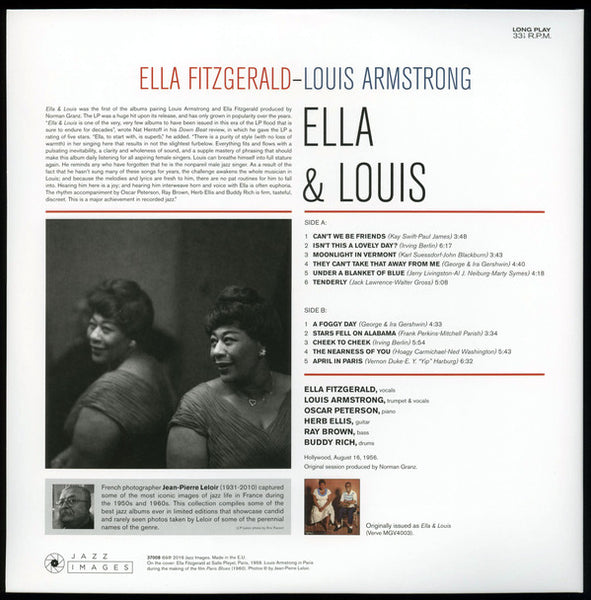 Ella Fitzgerald And Louis Armstrong ‎– Ella And Louis (1956) - New LP Record 2016 Jazz Images Europe Import 180 gram Vinyl - Jazz / Swing
