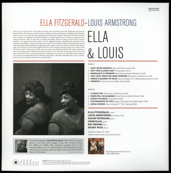 Ella Fitzgerald And Louis Armstrong ‎– Ella And Louis (1956) - New LP Record 2016 Jazz Images Europe Import 180 gram Vinyl - Jazz / Swing - Shuga Records