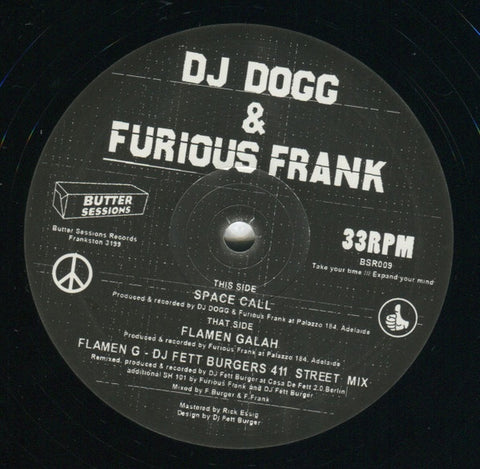DJ Dogg & Furious Frank – Space Call/Flamen Galah - New 12" Single Record 2016 Australia Import Butter Sessions Vinyl - Techno / Electro