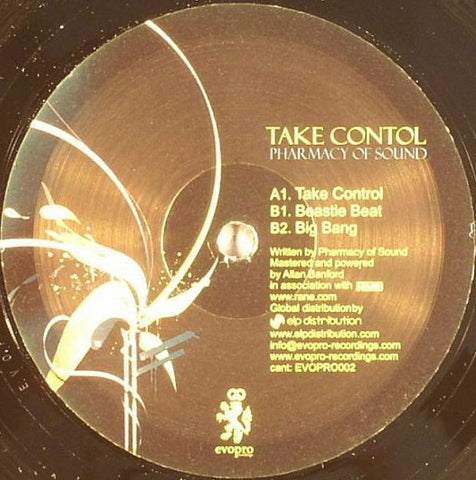 Pharmacy Of Sound ‎– Take Control - New 12" Single Record 2007 Evopro UK Vinyl - Breaks