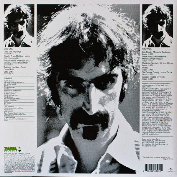 Frank Zappa / The Mothers Of Invention ‎– Weasels Ripped My Flesh (1970) - New LP Record 2016 Zappa Germany 180 gram Vinyl - Rock / Fusion / Avantgarde