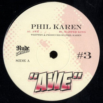 Phil Karen – Awe / Master King - New 12" Single 2007 Rude Photo USA Vinyl - Techno / Electro