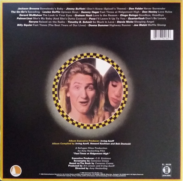 Various ‎– Fast Times At Ridgemont High • Music From The Motion Picture (1982) - New 2 LP Record 2017 Asylum/Full Moon USA Vinyl - Soundtrack - Shuga Records