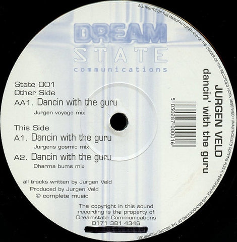 Jurgen Veld – Dancin' With The Guru - New 12" Single Record 1996 DreamState Communications UK Vinyl - Progressive Trance