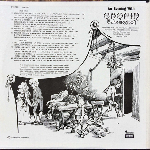 Benninghoff ‎– An Evening With Chopin - New LP Record 1976 Plantation USA Vinyl - Psychedelic Rock - Shuga Records