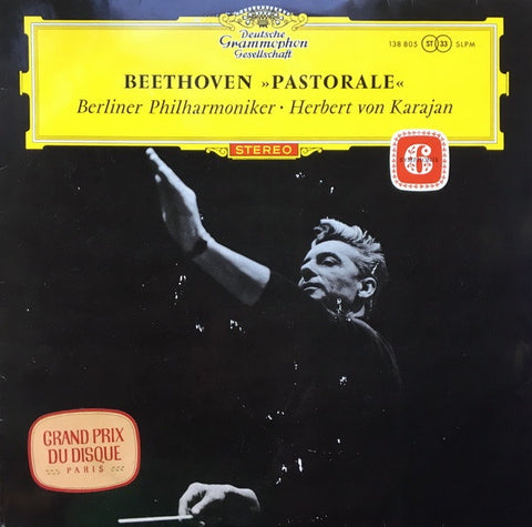 Herbert Von Karajan – Beethoven - Pastorale, Symphonie 6 - VG+ LP Record 1963 Deutsche Grammophon Germany Vinyl & Red Label Stereo Tulips Label - Classical