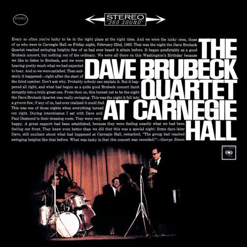 Dave Brubeck - At Carnegie Hall - VG+ Mono 2-LP 1963 CBS 2 Eye Lbl USA Jazz - B14-116