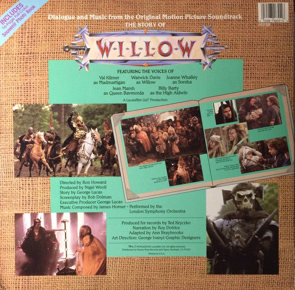 James Horner And The London Symphony Orchestra ‎– The Story Of Willow - VG+ Cassette Tape 1988 Buena Vista USA Album - Soundtrack - Shuga Records