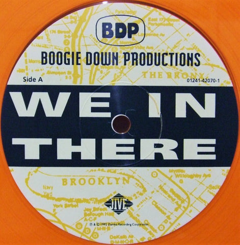 Boogie Down Productions – We In There - VG+ 12" Single Record 1992 Jive Translucent Orange Vinyl - Hip Hop