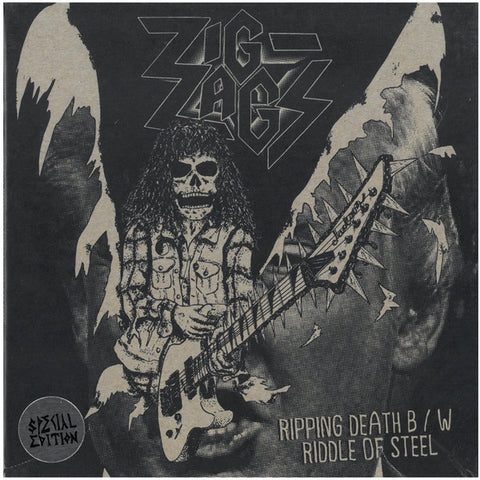 Zig Zags – Ripping Death / Riddle Of Steel - New 7" Single Record 2017 Famous Class USA Orange Spray Tan Vinyl - Punk / Garage Rock / Thrash