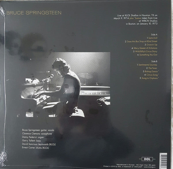 Bruce Springsteen ‎– Live In Studio 1974 + Bonus 1973 - New LP Record 2020 DOL Europe Import Red Vinyl - Rock - Shuga Records