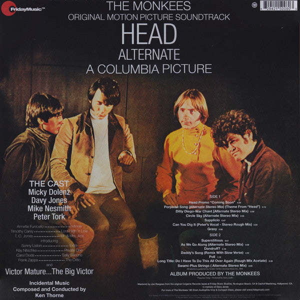The Monkees - Head (Alternate 1968) - New LP Record 2017 Friday Music USA 180 gram Gold Vinyl - Pop Rock / Soundtrack - Shuga Records