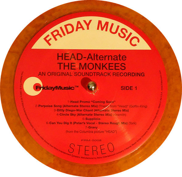 The Monkees - Head (Alternate 1968) - New LP Record 2017 Friday Music USA 180 gram Gold Vinyl - Pop Rock / Soundtrack - Shuga Records
