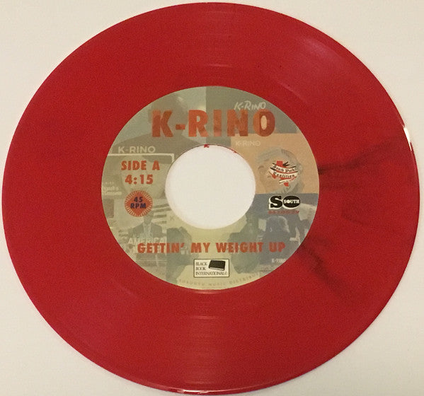 K-Rino ‎– Gettin' My Weight Up / S.P.C. - New 7" Single 2018 SoSouth Pressing on Red Vinyl (Limited to 100!) - Hip Hop / Gangsta - Shuga Records
