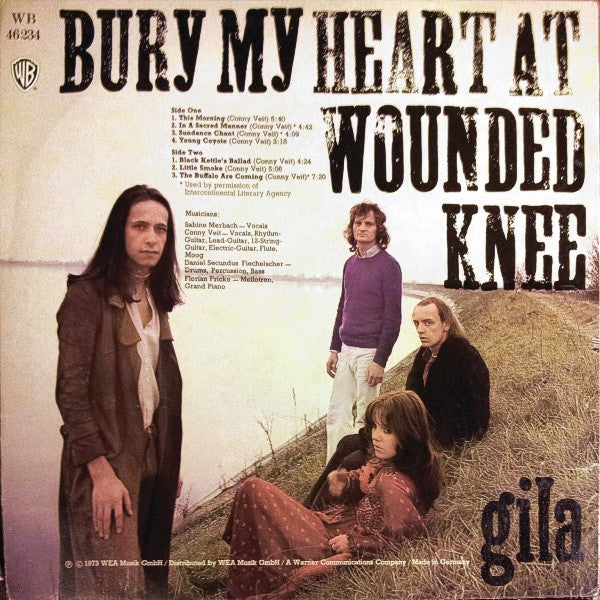 Gila – Bury My Heart At Wounded Knee (1973) - Mint- LP Record 1976 Warner Germany Vinyl - Krautrock / Prog Rock