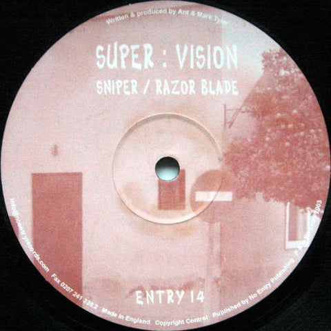 Super:vision – Sniper / Razor Blade - New 12" Single Record 2003 No Entry UK Vinyl - Techno / Acid / Hardgroove