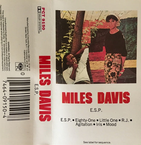 Miles Davis – E.S.P. - Used Cassette Columbia 1965 US - Jazz / Hard Bop