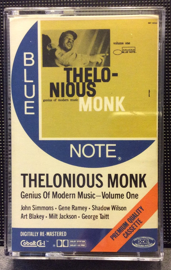 Thelonious Monk – Genius Of Modern Music - Volume One - Used Cassette Blue Note 1985 US - Jazz / Bop - Shuga Records