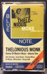 Thelonious Monk – Genius Of Modern Music - Volume One - Used Cassette Blue Note 1985 US - Jazz / Bop - Shuga Records