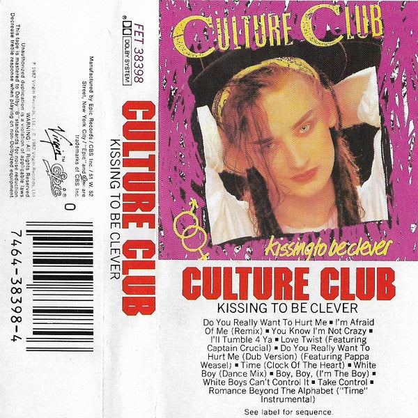 Culture Club – Kissing To Be Clever - Used Cassette Virgin 1982 US - New Wave / Synth Pop