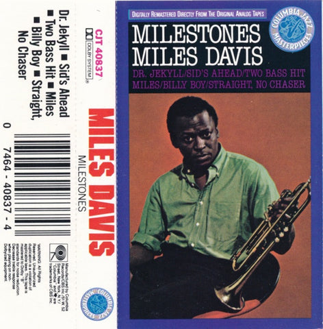 Miles Davis – Milestones - Used Cassette Columbia - Jazz / Bop