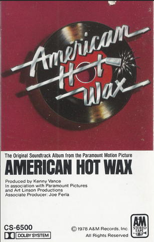 Various - American Hot Wax (The Original Soundtrack Album From The Paramount Motion Picture) - Used Cassette 1978 A&M - Rock
