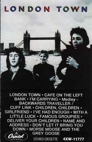 Wings - London Town - Used Cassette 1978 Capitol - Rock