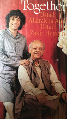 Zakir Hussain, Alla Rakha ‎– Together - Used Cassette 1989 Magnasound India Tape - Hindustani Classical