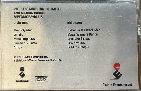 World Saxophone Quartet – Metamorphosis - Used Cassette 1991 Elektra Nonesuch Tape - Jazz