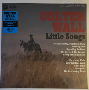 Colter Wall – Little Songs - New LP Record 2023 La Honda Indie Exclusive Blue Vinyl - Country