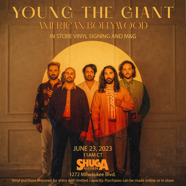 Signed Autographed - Young The Giant - American Bollywood - New 2 LP Record 2023 Awal Transparent Yellow Vinyl - Indie Rock / Alternative Rock - Shuga Records