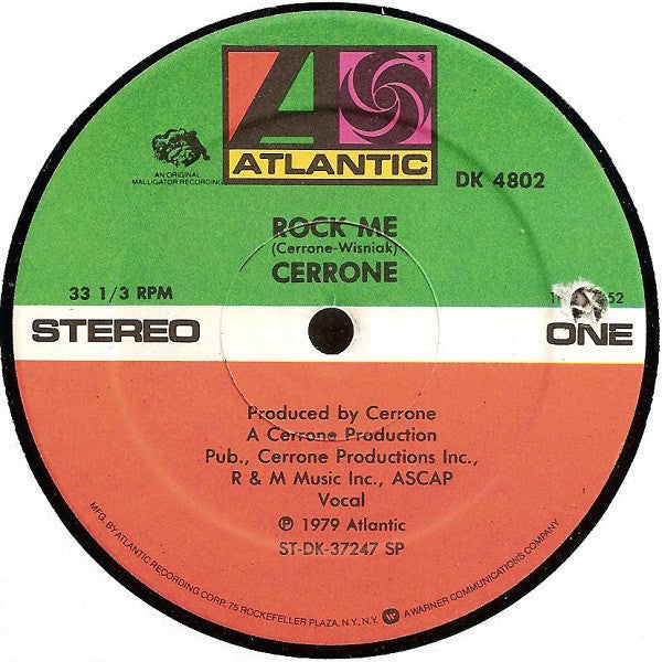 Cerrone - Rock Me / Rocket In The Pocket - VG+ 12" Single 1979 USA - Disco