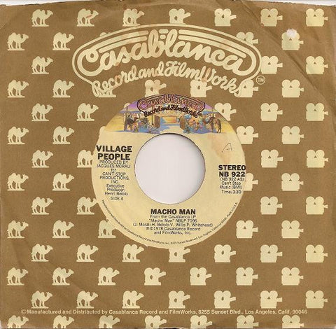 Village People ‎– Macho Man / Key West - VG+ 45rpm 1978 USA Casablanca Records - Funk / Soul / Disco