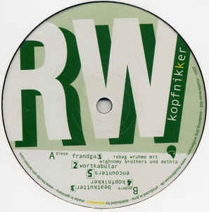 Robag Wruhme ‎- Kopfnikker - VG+ 12" Single Germany 2003 Vinyl - Techno