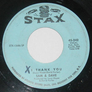 Sam & Dave - I Thank You / Wrap It Up VG- - 7" Single 45RPM 1968 Stax USA - Funk/Soul