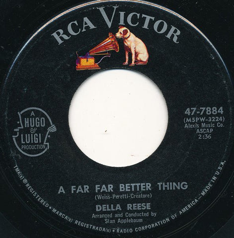 Della Reese ‎– A Far Far Better Thing / I Possess - VG+ 45rpm 1961 USA RCA Victor Records - Jazz / Pop / Vocal