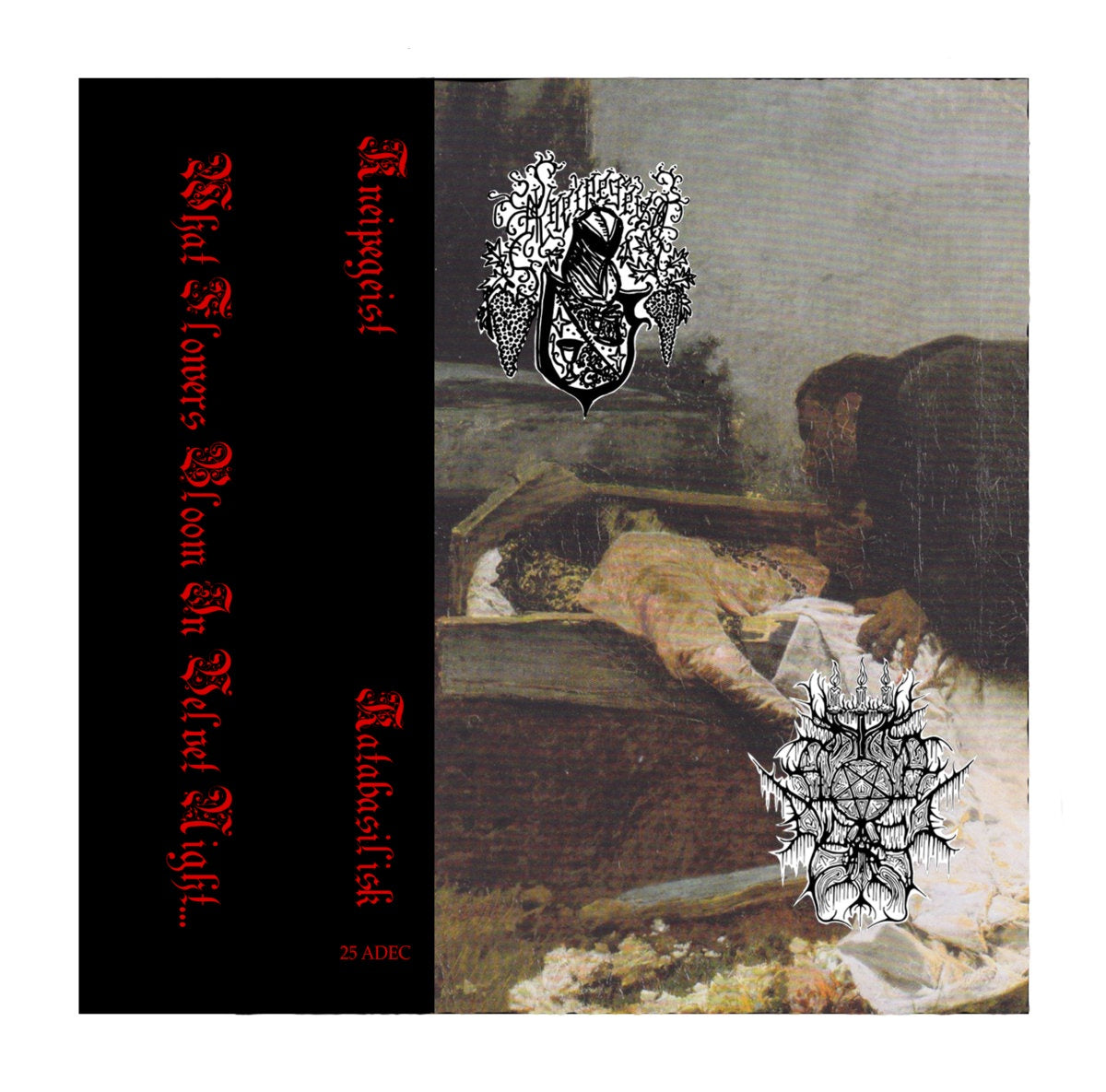 Katabasilisk, Kneipgeist - What Flowers Bloom In Velvet Night - New Cassette 2021 American Decline Tape - Chicago Local Black Metal