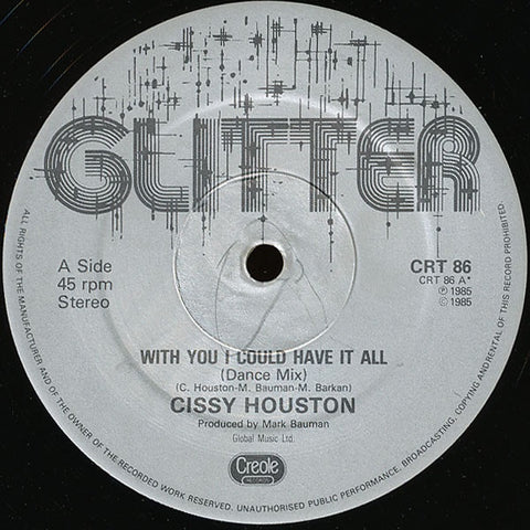 Cissy Houston ‎- With You I Could Have It All - VG+ 12" Single 1985 UK - Disco / Funk / Soul