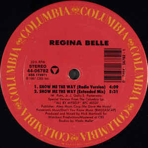 Regina Belle - Show Me The Way Mint- - 12" Single 1987 Columbia USA 44-06782 - Soul