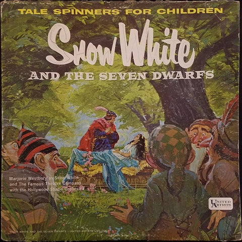 The Famous Theatre Company With The Hollywood Studio Orchestra ‎– Snow White And The Seven Dwarfs - VG+ Lp Record 1960's United Artists USA Vinyl - Story / Children's